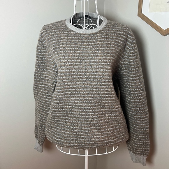 Saks Fifth Avenue Wool Crew Neck Pullover Fall Sweater Size XL Cuffed - Picture 1 of 5
